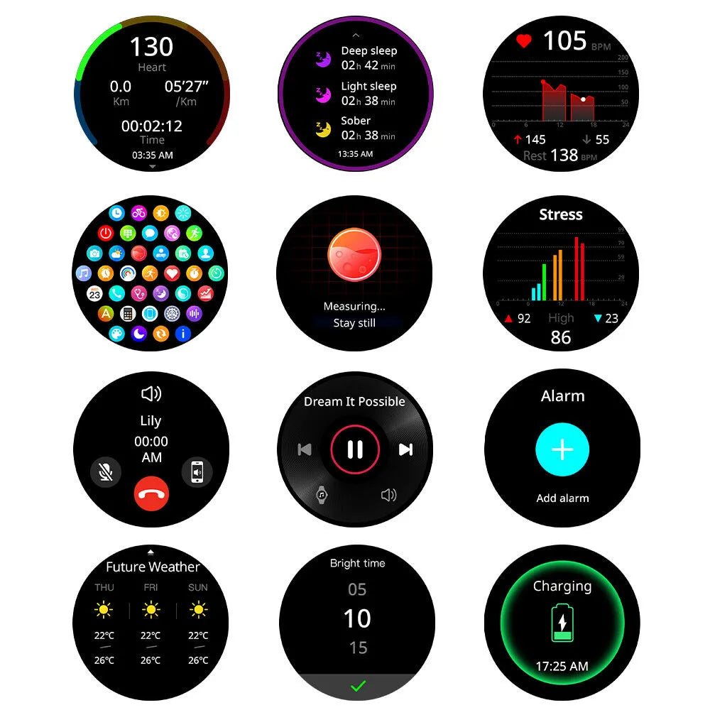 FT202301AM0408 Unisex Smart watch FitWatch X