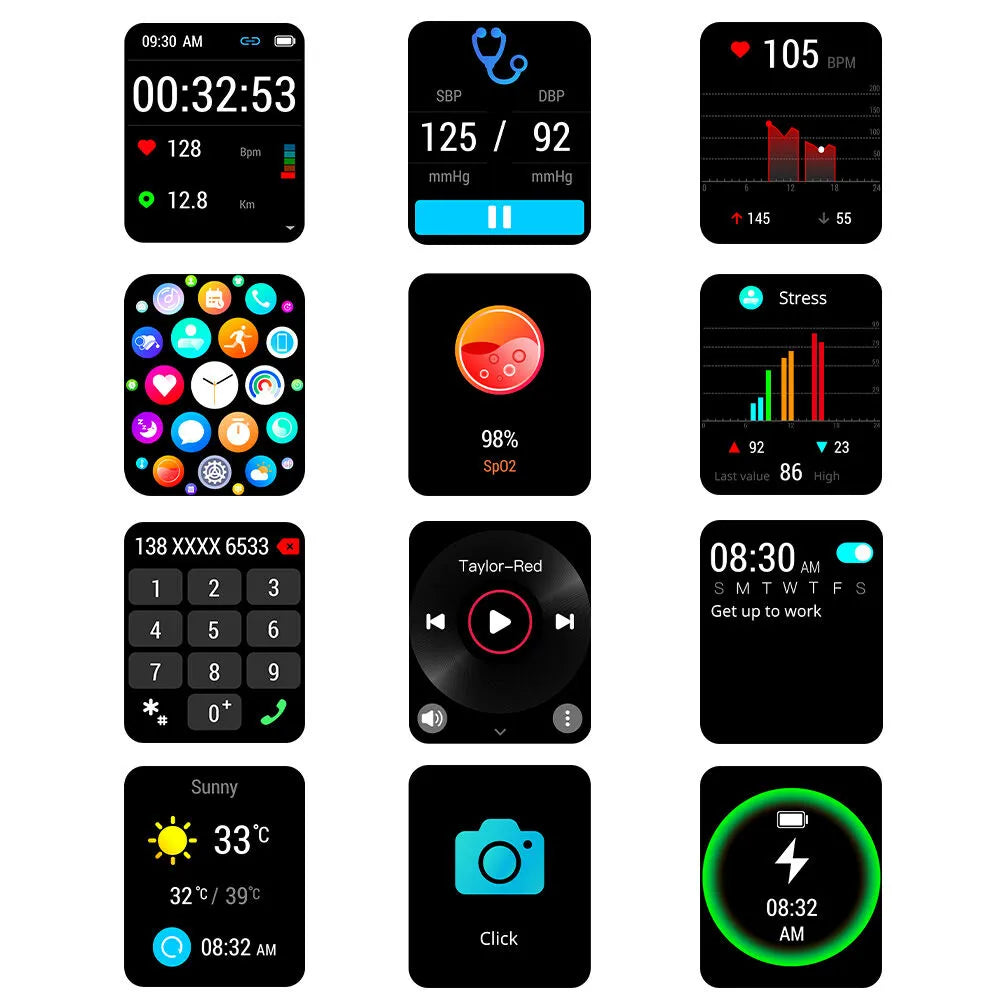 FT202301AM0207 Unisex Smart watch FitWatch X